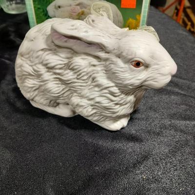 Easter Decorations, porcelain bunnies, and more