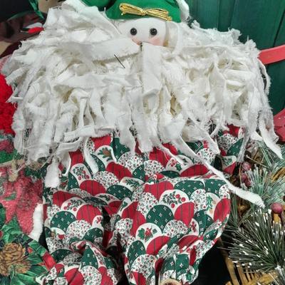 New Christmas Garland, basket, wreath, and other Christmas Decorations