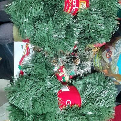 New Christmas Garland, basket, wreath, and other Christmas Decorations