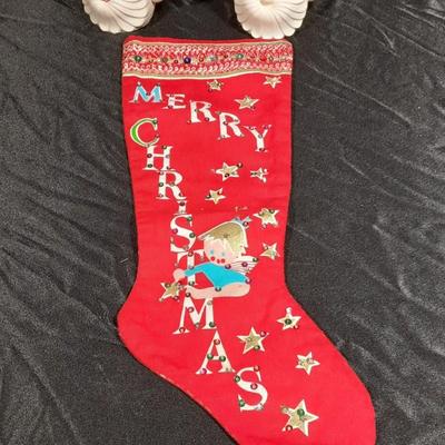 Vintage Christmas Items, Sleigh with Santa and the Mrs., stockings, 1959 Holt Howard wink mugs