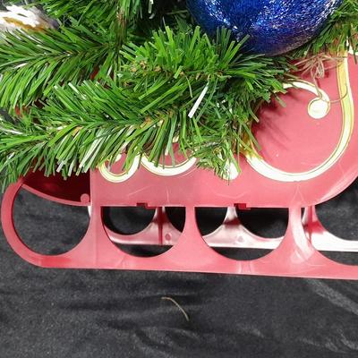 Vintage Christmas Items, Sleigh with Santa and the Mrs., stockings, 1959 Holt Howard wink mugs