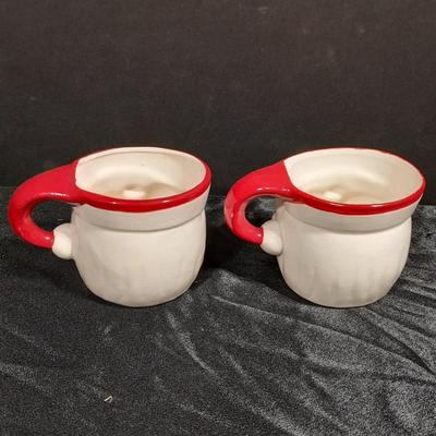 Vintage Christmas Items, Sleigh with Santa and the Mrs., stockings, 1959 Holt Howard wink mugs