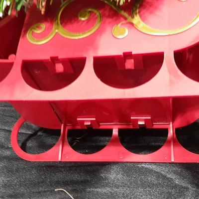 Vintage Christmas Items, Sleigh with Santa and the Mrs., stockings, 1959 Holt Howard wink mugs