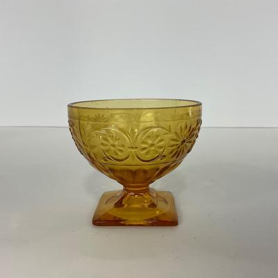 -254- GLASSWARE | Amber Daisy Indiana Glass Co. | Sherbets