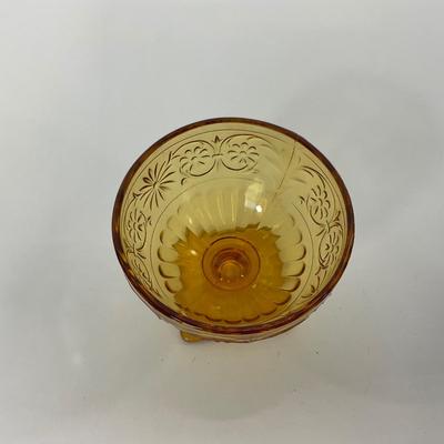 -254- GLASSWARE | Amber Daisy Indiana Glass Co. | Sherbets