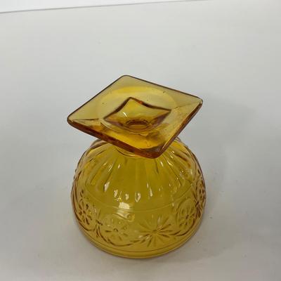 -254- GLASSWARE | Amber Daisy Indiana Glass Co. | Sherbets