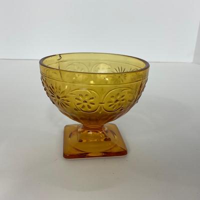 -254- GLASSWARE | Amber Daisy Indiana Glass Co. | Sherbets