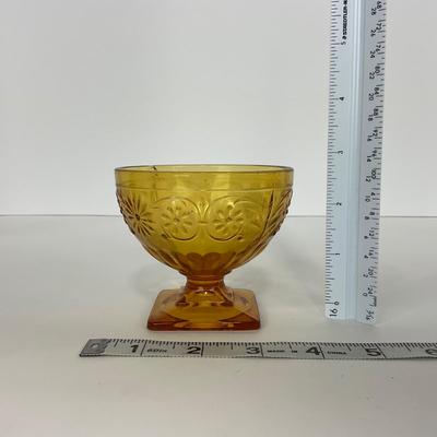 -254- GLASSWARE | Amber Daisy Indiana Glass Co. | Sherbets
