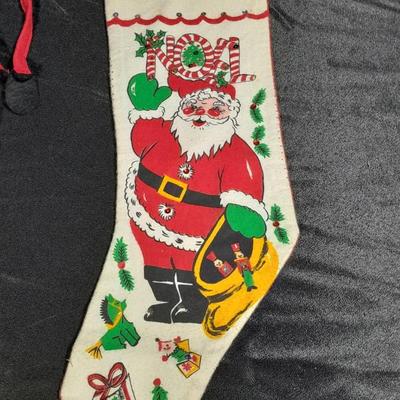 Vintage Christmas felt stockings, Bear lights, vintage ornaments and more