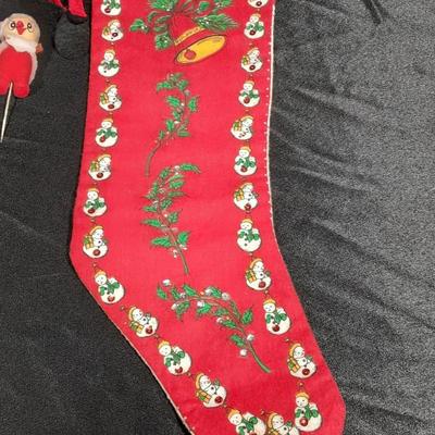 Vintage Christmas felt stockings, Bear lights, vintage ornaments and more