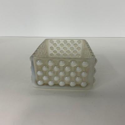 -257- GLASSWARE | Moonstone Anchor Hocking Glass Co. | Divided Dish & Dish