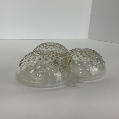 -257- GLASSWARE | Moonstone Anchor Hocking Glass Co. | Divided Dish & Dish