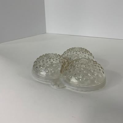 -257- GLASSWARE | Moonstone Anchor Hocking Glass Co. | Divided Dish & Dish