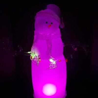 JC Penney Home Collection Acrylics Aglow Christmas Snow Man