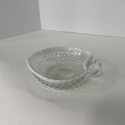 -258- GLASSWARE | Moonstone Anchor Hocking Glass Co. | Dish & Divided Dish