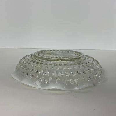 -258- GLASSWARE | Moonstone Anchor Hocking Glass Co. | Dish & Divided Dish