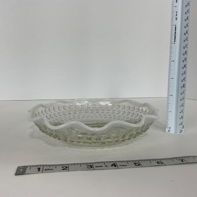 -258- GLASSWARE | Moonstone Anchor Hocking Glass Co. | Dish & Divided Dish