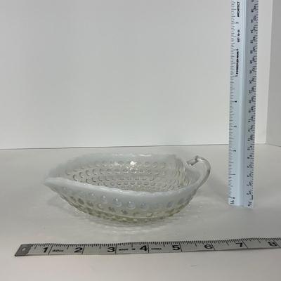-258- GLASSWARE | Moonstone Anchor Hocking Glass Co. | Dish & Divided Dish