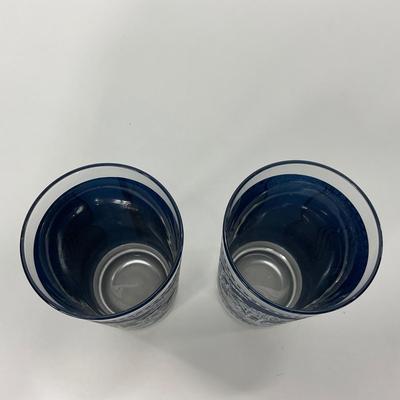 -259- GLASSWARE | Currier & Ives Old Mill Dark Blue | Drinking Glasses