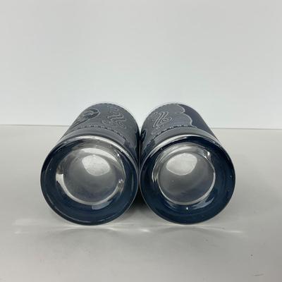 -259- GLASSWARE | Currier & Ives Old Mill Dark Blue | Drinking Glasses