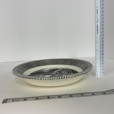 -261- GLASSWARE | Royal China Currier & Ives | Large Serving Plate