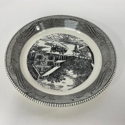 -261- GLASSWARE | Royal China Currier & Ives | Large Serving Plate