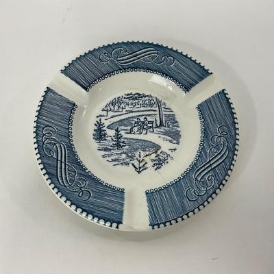 -262- GLASSWARE | Currier & Ives | Ashtrays