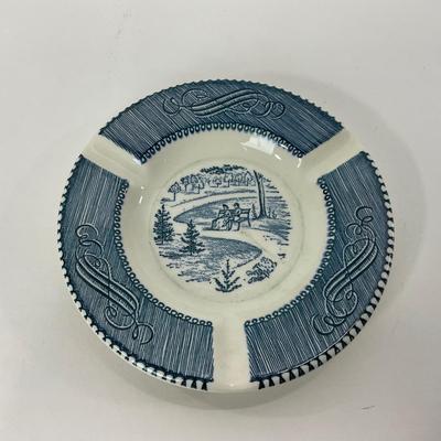 -262- GLASSWARE | Currier & Ives | Ashtrays