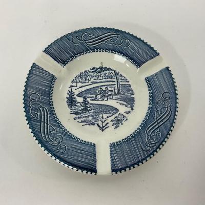 -262- GLASSWARE | Currier & Ives | Ashtrays