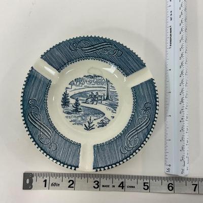 -262- GLASSWARE | Currier & Ives | Ashtrays