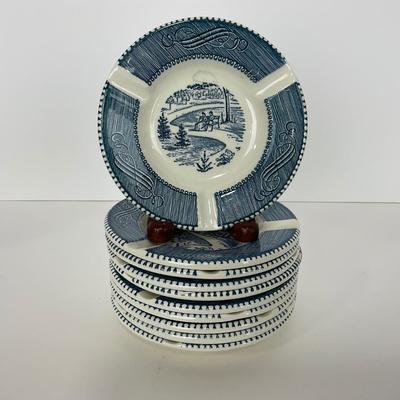 -262- GLASSWARE | Currier & Ives | Ashtrays