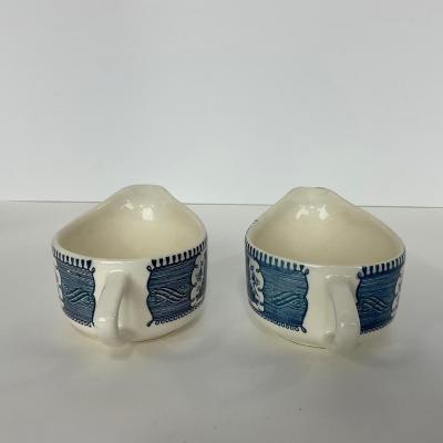 -266- GLASSWARE | Currier & Ives | Creamers