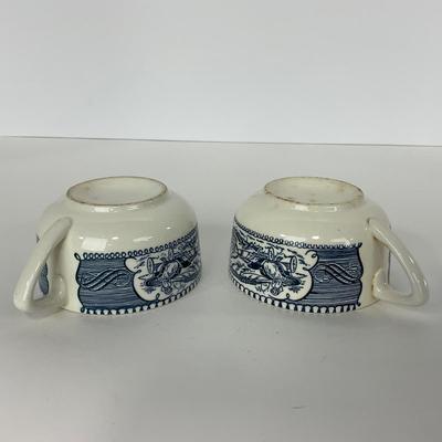 -267- GLASSWARE | Currier & Ives | Cups & Saucers
