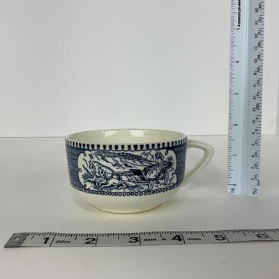 -267- GLASSWARE | Currier & Ives | Cups & Saucers