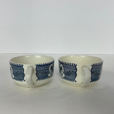 -267- GLASSWARE | Currier & Ives | Cups & Saucers