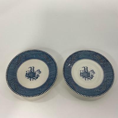 -267- GLASSWARE | Currier & Ives | Cups & Saucers