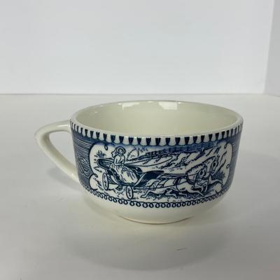 -267- GLASSWARE | Currier & Ives | Cups & Saucers