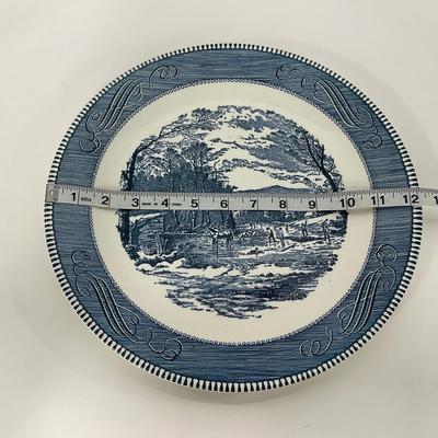 -270- GLASSWARE | Currier & Ives Large Round Platter
