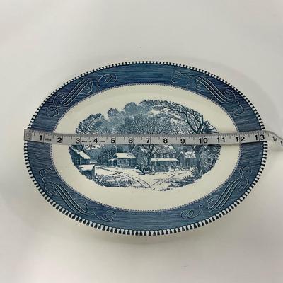 -271- GLASSWARE | Currier & Ives Long Large Platters