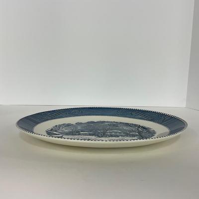 -271- GLASSWARE | Currier & Ives Long Large Platters