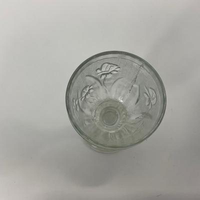 -272- GLASSWARE | Iris & Herringbone Jeanette Glass Co. | Pitcher, Tumbler, & Cordial