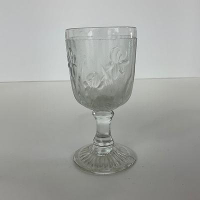 -272- GLASSWARE | Iris & Herringbone Jeanette Glass Co. | Pitcher, Tumbler, & Cordial