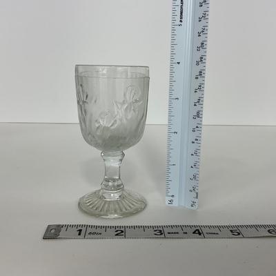 -272- GLASSWARE | Iris & Herringbone Jeanette Glass Co. | Pitcher, Tumbler, & Cordial