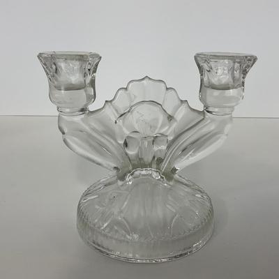 -273- GLASSWARE | Iris & Herringbone Jeanette Glass Co. | Candlesticks