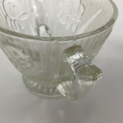 -274- GLASSWARE | Iris & Herringbone Jeanette Glass Co. | Creamers , Sugar, & Sherbet