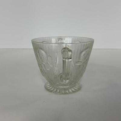 -274- GLASSWARE | Iris & Herringbone Jeanette Glass Co. | Creamers , Sugar, & Sherbet