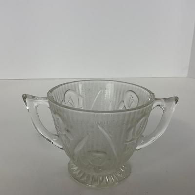 -274- GLASSWARE | Iris & Herringbone Jeanette Glass Co. | Creamers , Sugar, & Sherbet