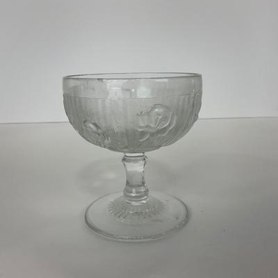 -274- GLASSWARE | Iris & Herringbone Jeanette Glass Co. | Creamers , Sugar, & Sherbet