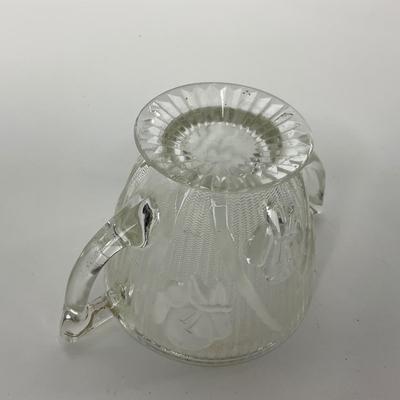 -274- GLASSWARE | Iris & Herringbone Jeanette Glass Co. | Creamers , Sugar, & Sherbet
