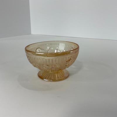 -275- GLASSWARE | Peach Iris & Herringbone Jeanette Glass Co.